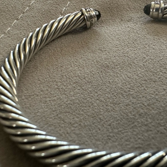David Yurman 5mm Classic Cable Bracelet w/Black Onyx & Diamonds - Picture 11 of 15
